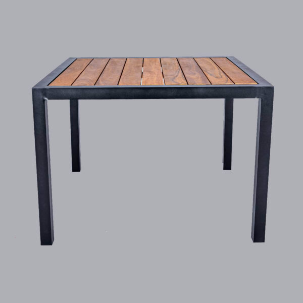 mesa com tampo de madeira cumaru venus
