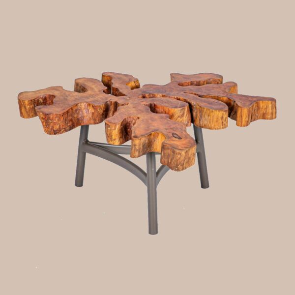 mesa de centro de madeira belga