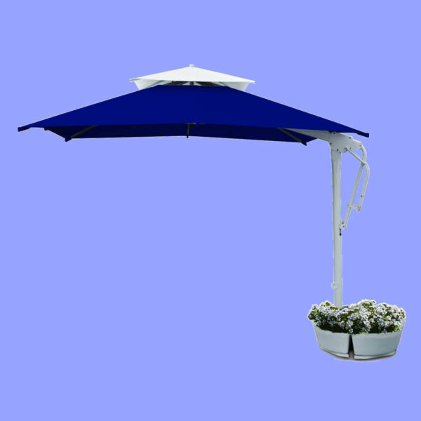 ombrelone oasis lateral estrutura de aluminio azul marinho