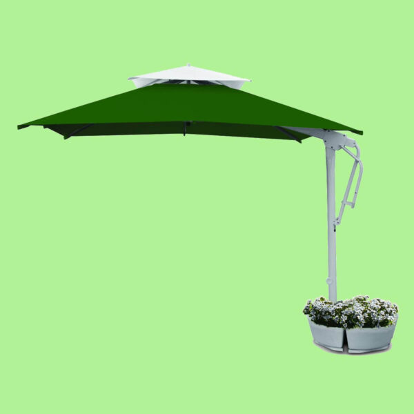ombrelone oasis lateral estrutura de aluminio verde musgo