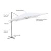 Ombrelone Suspenso Ravello, Retangular - 3,00 m x 4,00 m + Base com Rodas 100 Litros - Imagem 10