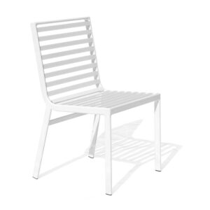 Cadeira Valência com estrutura de alumínio, cor branca