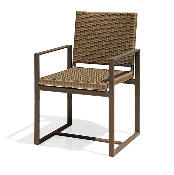 Cadeira Domus aluminio marrom fibra sepia