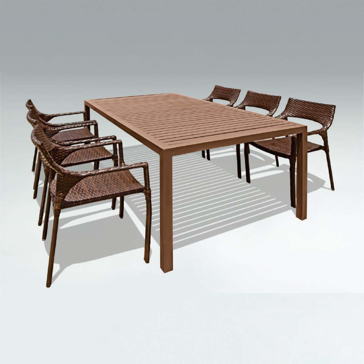 Conjunto de mesa com 6 cadeiras para area externa - Rafaele