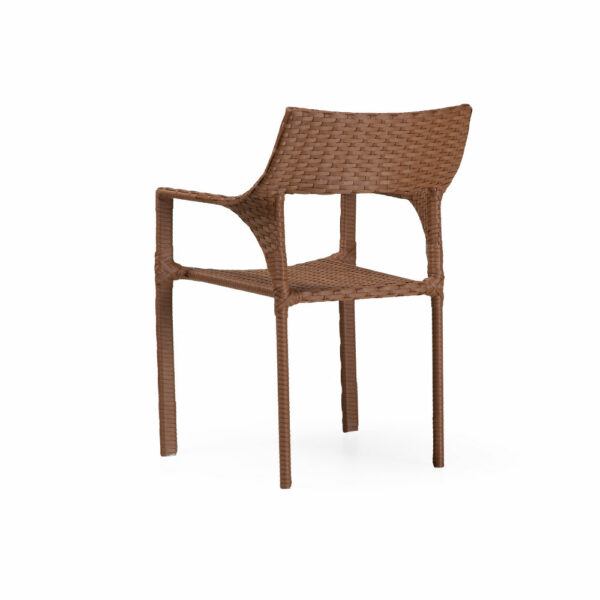 Cadeira Jade com Braço, estrutura de alumínio e tecida com fibra sintética