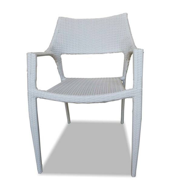 Cadeira Acapulco, estrutura de alumínio, toda revestida com fibra sintética, foto frontal