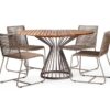Conjunto de Mesa de Jantar Doha com Mesa e Quatro Cadeiras