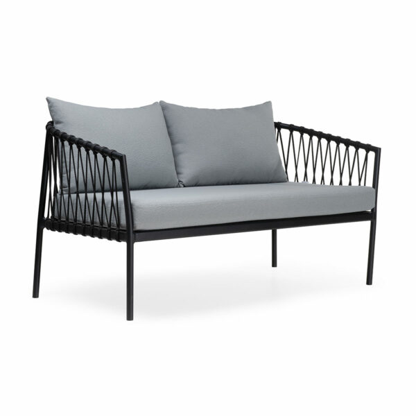 Sofá Lótus - Beleza e Conforto em uma Combinação de Corda Náutica, Alumínio e Tecido Quaker Decor