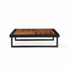 Mesa de Centro Trevo - Estilo e Funcionalidade com uma Estrutura de Alumínio e Tampo em Madeira Cumarú