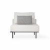 Sofá Modular Bloom módulo Central - Design Sofisticado com Estrutura de Alumínio e Detalhe em Madeira Cumarú